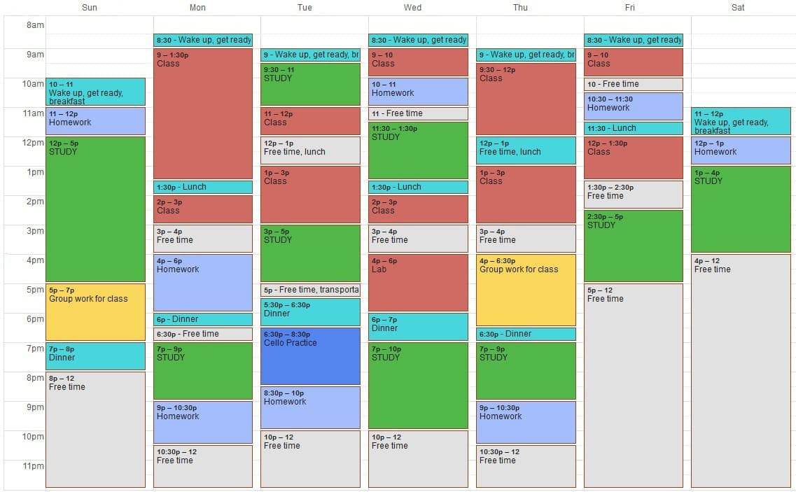 study_schedule_example How to study with a study schedule