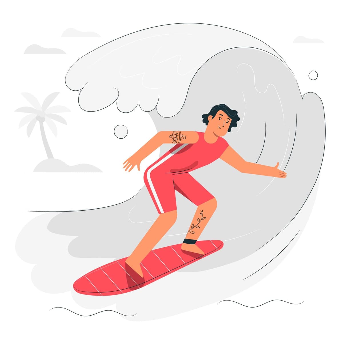 Surfer concept illustration